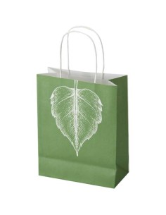 Borsa di carta Kraft da 120 g/m² con manici intrecciati - 18 x 9 x 23 cm