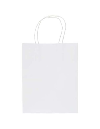 Borsa di carta Kraft da 120 g/m² con manici intrecciati - 18 x 9 x 23 cm