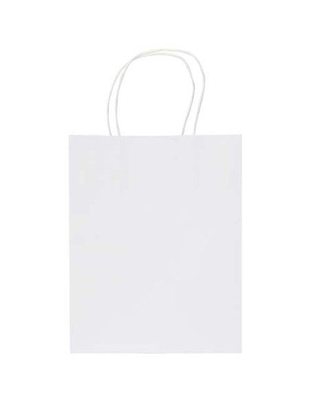 Borsa di carta Kraft da 120 g/m² con manici intrecciati - 18 x 9 x 23 cm