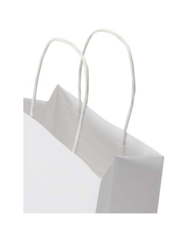 Borsa di carta Kraft da 120 g/m² con manici intrecciati - 18 x 9 x 23 cm