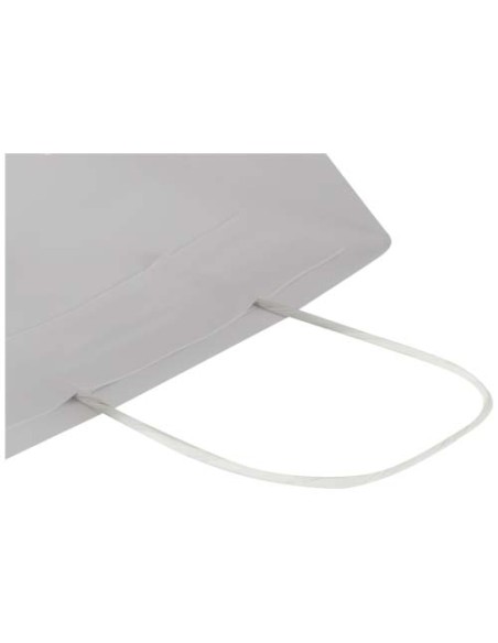 Borsa di carta Kraft da 120 g/m² con manici intrecciati - 18 x 9 x 23 cm