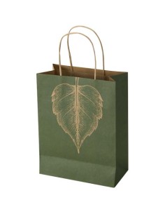 Borsa di carta Kraft da 120 g/m² con manici intrecciati - 18 x 9 x 23 cm