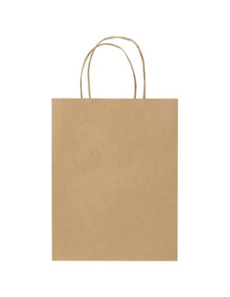 Borsa di carta Kraft da 120 g/m² con manici intrecciati - 18 x 9 x 23 cm