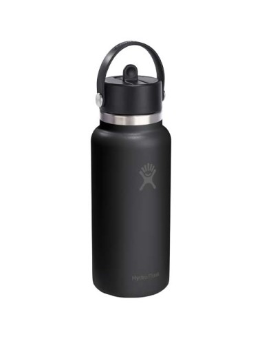 Borraccia termica Hydro Flask Wide Mouth da 946 ml in acciaio inossidabile e tappo con cannuccia