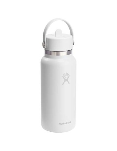 Borraccia termica Hydro Flask Wide Mouth da 946 ml in acciaio inossidabile e tappo con cannuccia