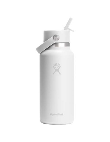 Borraccia termica Hydro Flask Wide Mouth da 946 ml in acciaio inossidabile e tappo con cannuccia