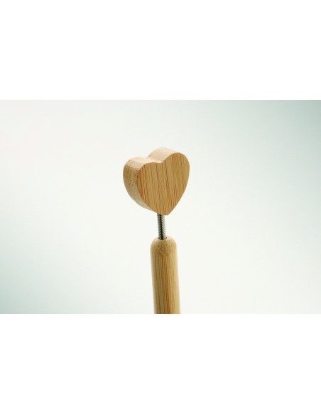 Penna a sfera con cuore in bambù