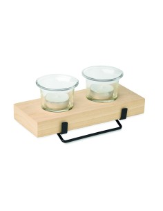Set di portacandele con supporto
