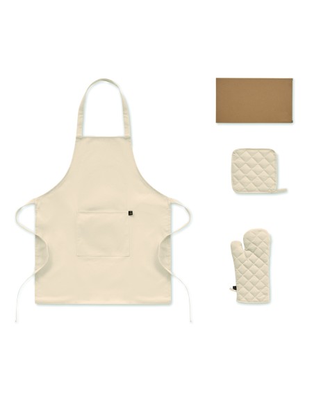 Set cucina in cotone riciclato