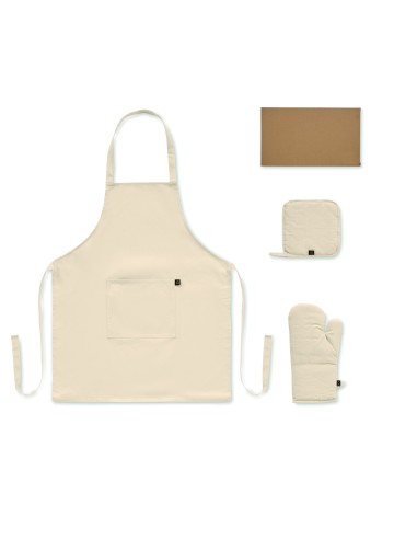 Set cucina in cotone riciclato