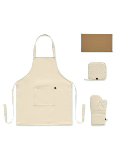 Set cucina in cotone riciclato