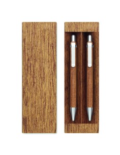 Set penna e matita in legno