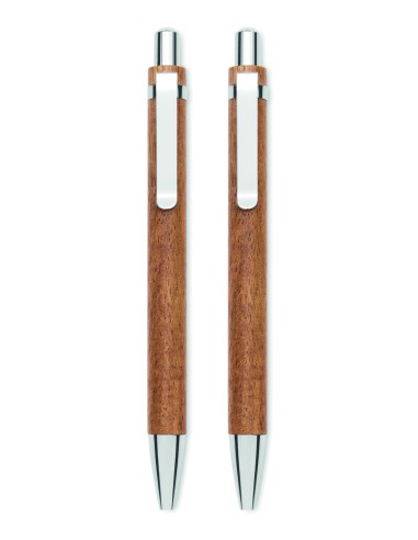 Set penna e matita in legno