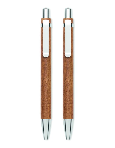 Set penna e matita in legno