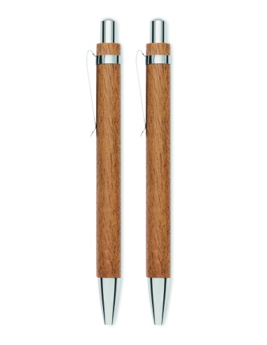 Set penna e matita in legno
