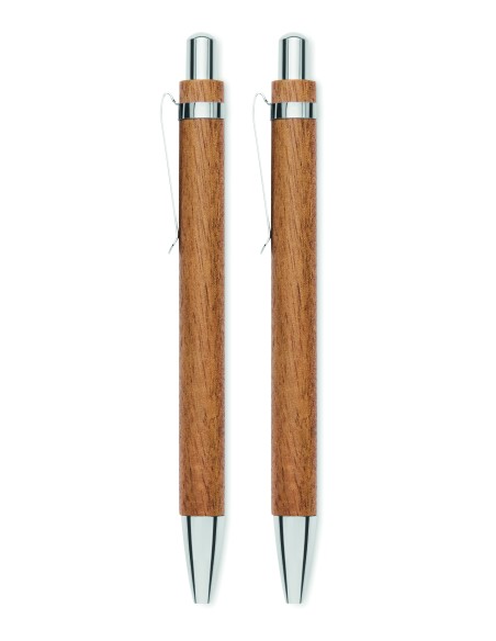 Set penna e matita in legno