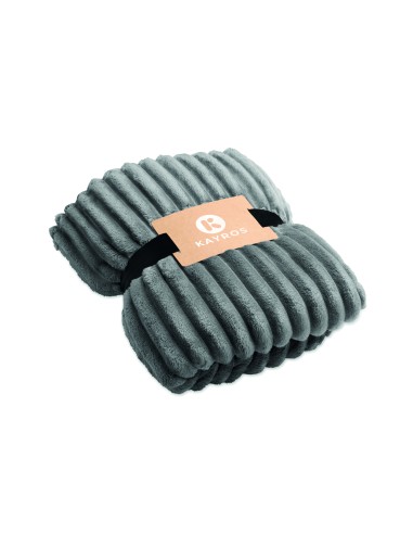 Coperta a righe in pile RPET