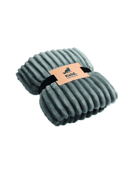 Coperta a righe in pile RPET
