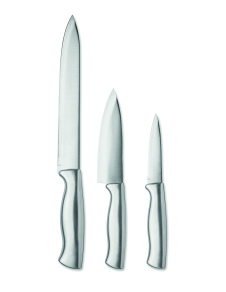 Set 3 coltelli in acciaio inox