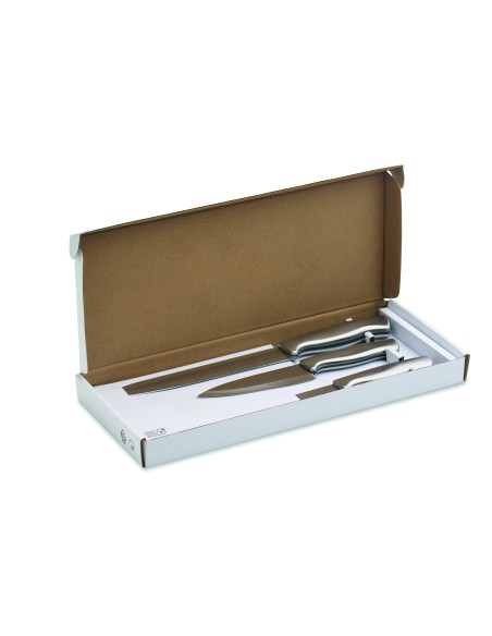 Set 3 coltelli in acciaio inox