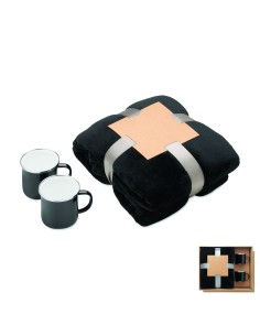 Coperta in pile e set 2 tazze