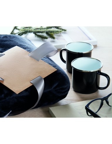 Coperta in pile e set 2 tazze