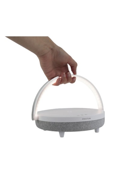 Altoparlante Bluetooth® da 10W 4 in 1 con luce a led e base di ricarica wireless Prixton