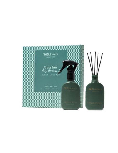 Set regalo Wellmark Tender Affection con spray per ambienti da 50 ml e diffusore da 50 ml