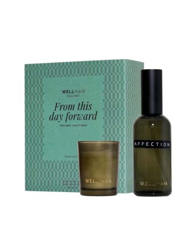 Set regalo Wellmark con spray per ambienti da 100 ml e candela Tender Affection da 70 ml
