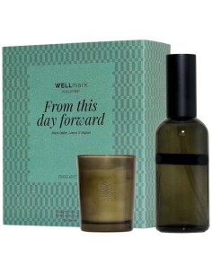 Set regalo Wellmark con spray per ambienti da 100 ml e candela Tender Affection da 70 ml