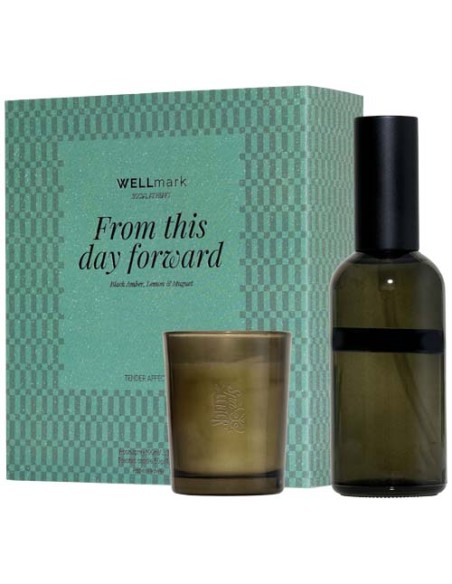 Set regalo Wellmark con spray per ambienti da 100 ml e candela Tender Affection da 70 ml