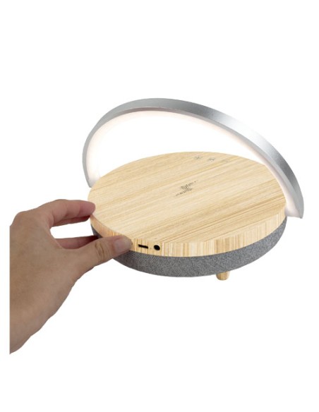 Altoparlante Bluetooth® da 10W 4 in 1 con luce a led e base di ricarica wireless Prixton