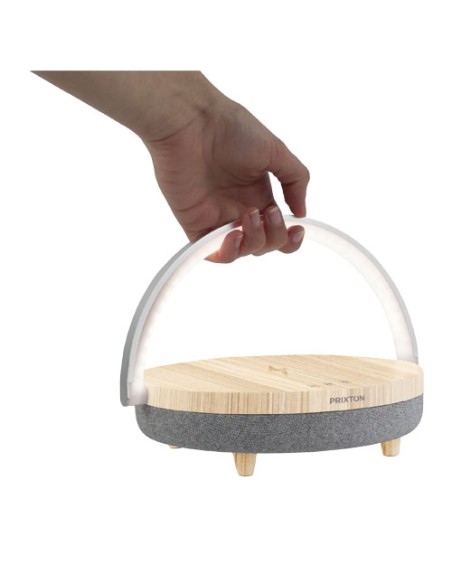 Altoparlante Bluetooth® da 10W 4 in 1 con luce a led e base di ricarica wireless Prixton