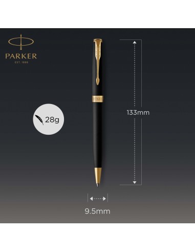 Penna Parker SONNET, nero opaco con finiture in palladio