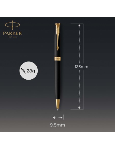 Penna Parker SONNET, nero opaco con finiture in palladio
