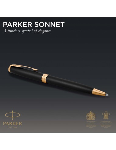 Penna Parker SONNET, nero opaco con finiture in palladio