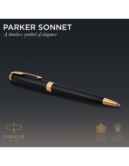 Penna Parker SONNET, nero opaco con finiture in palladio