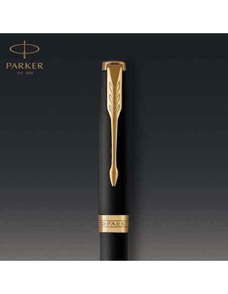 Penna Parker SONNET, nero opaco con finiture in palladio