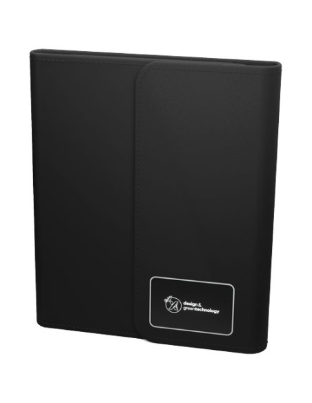 Blocco note formato A5 con power bank wireless da 5 W/4000 mAh e logo luminoso SCX.design O18