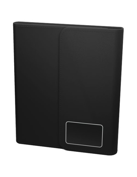 Blocco note formato A5 con power bank wireless da 5 W/4000 mAh e logo luminoso SCX.design O18