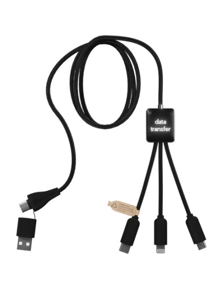 Cavo 5 in 1 con trasferimento dati in PET riciclato SCX.design C45