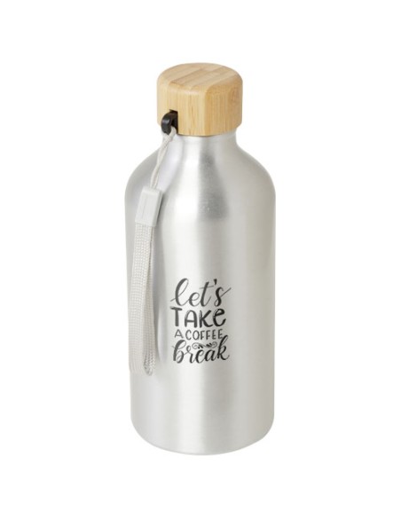 Borraccia in alluminio riciclato certificato RCS da 500 ml Malpeza