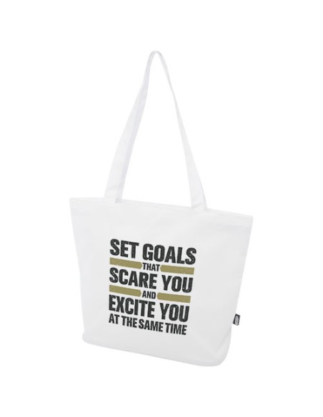 Tote bag in materiale riciclato certificato GRS con cerniera Panama 20l
