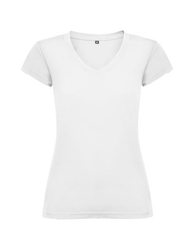 T-shirt a maniche corte con scollo a V da donna Victoria