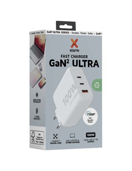 Caricabatterie da parete da 100W Xtorm XEC100 GaN² Ultra