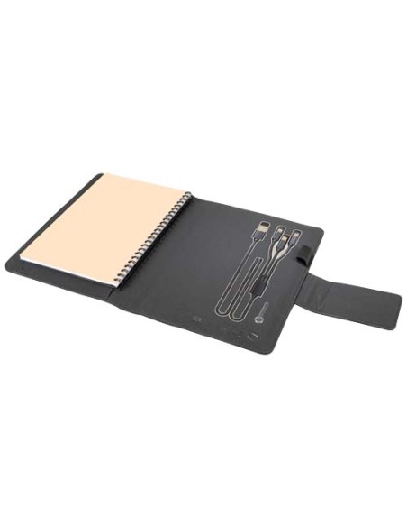 Blocco note con power bank luminoso SCX.design O16 in formato A5