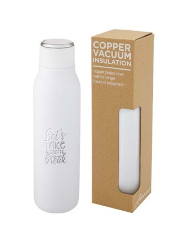 Bottiglia Marka da 600 ml con isolamento sottovuoto in rame e anello in metallo