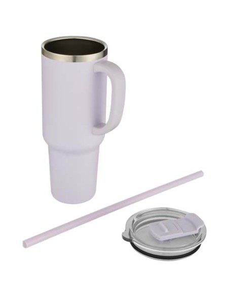 Tazza con isolamento sottovuoto in rame a doppia parete certificata RCS con cannuccia da 1200 ml Sydney