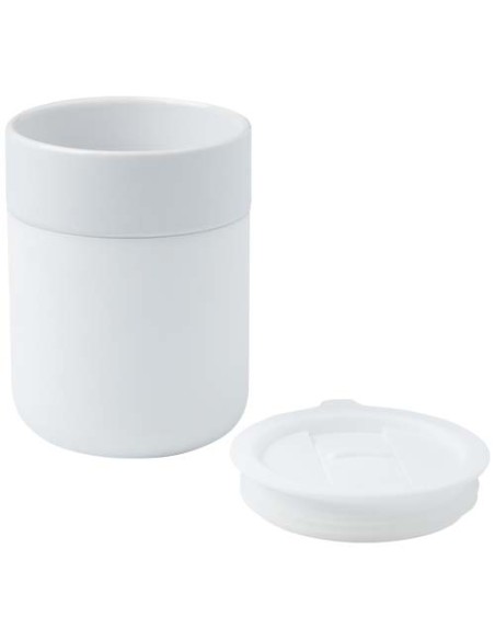 Bicchiere in ceramica con involucro in silicone e coperchio in plastica da 330 ml Java