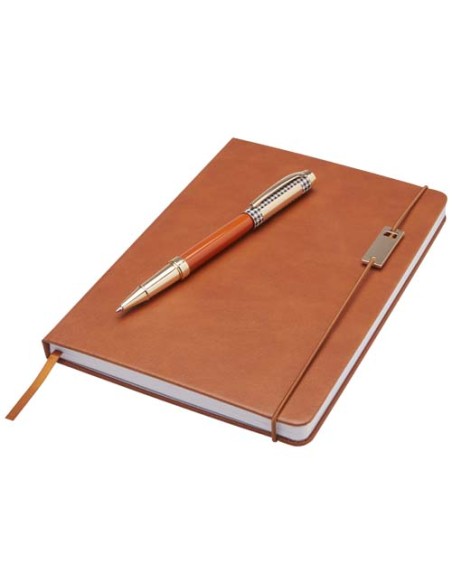 Set penne roller e blocco note in formato A5 Legato (inchiostro blu)